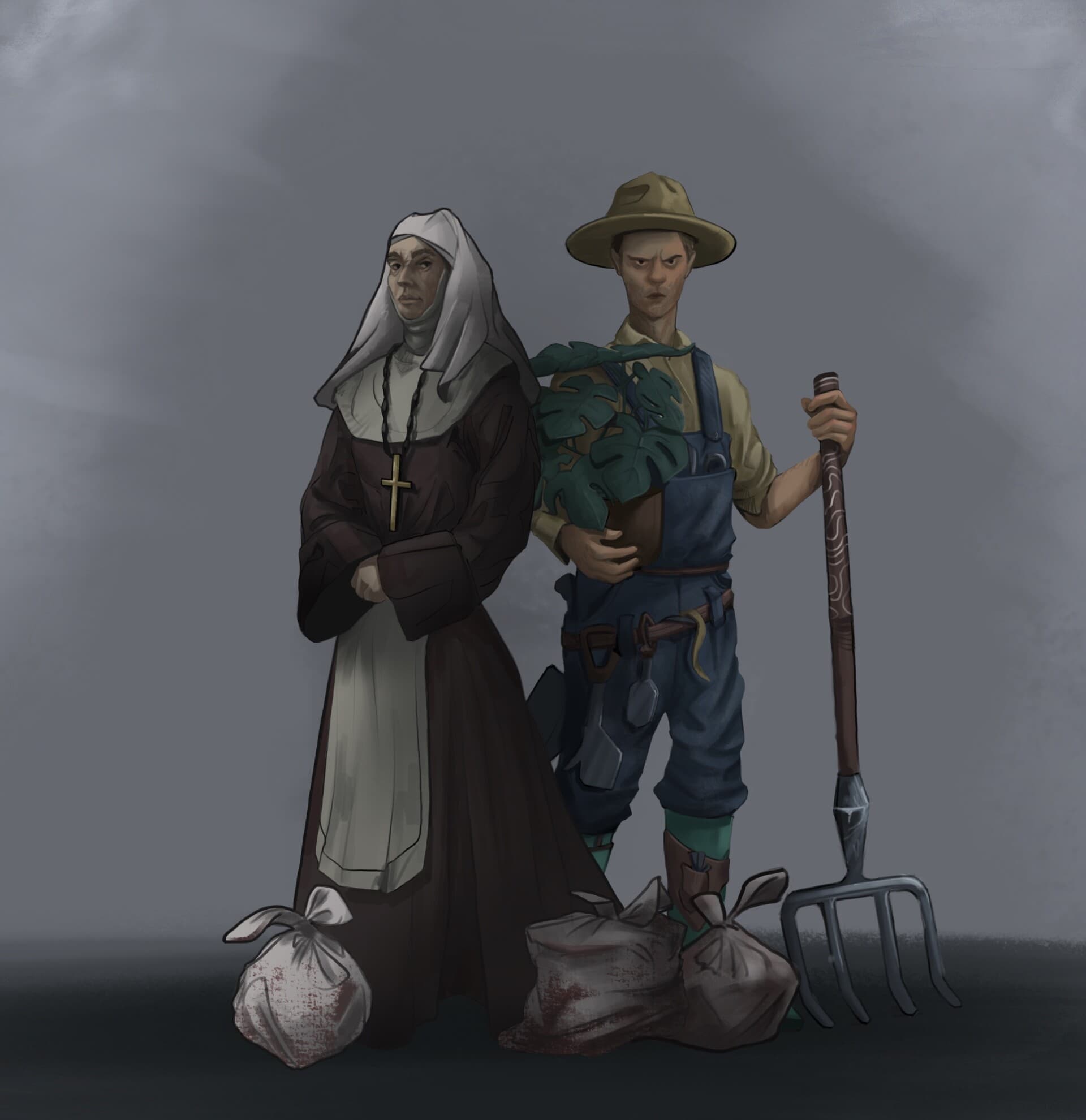 Nun and the Gardener